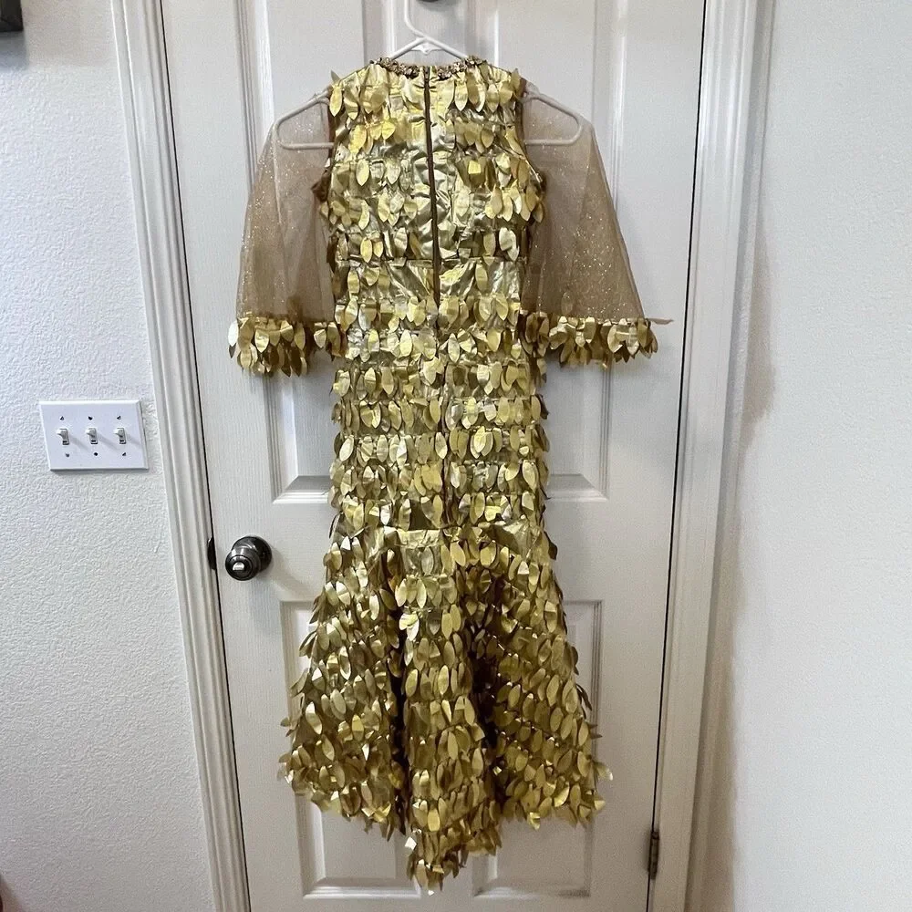 Chasing Fireflies Golden Phoenix Costume Dress Halloween Girls Size 6